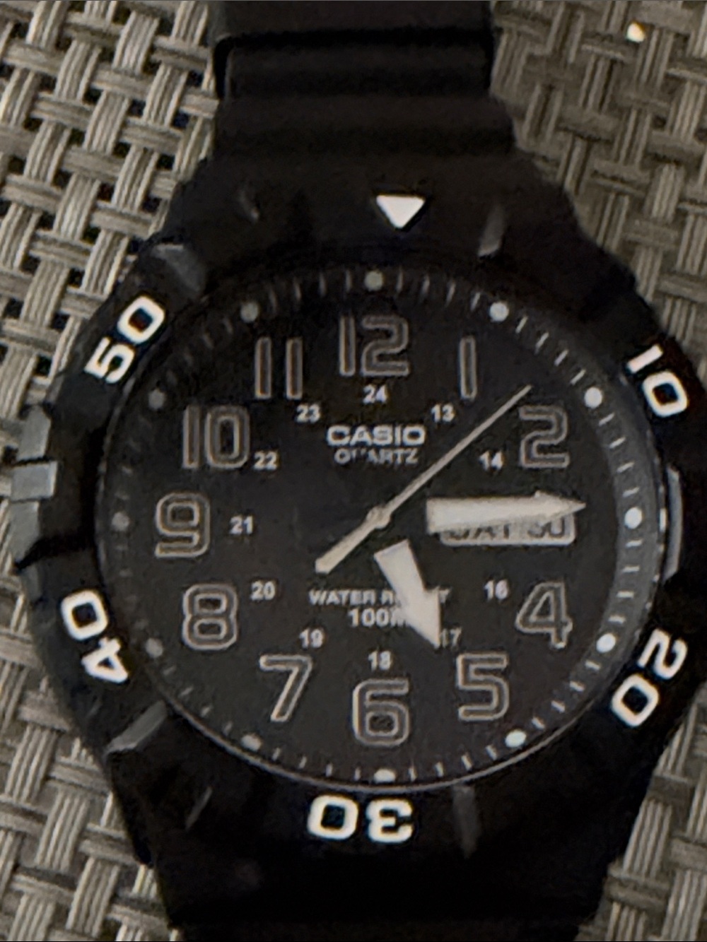 Casio Black and White Men’s Resin Sport Watch